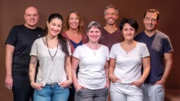 Gruppenfoto des Massageteams von massagekurier.ch