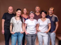 Gruppenfoto des Massageteams von massagekurier.ch